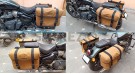 For Royal Enfield Super Meteor 650 Canvas Pannier bags with Mounting Pair - SPAREZO